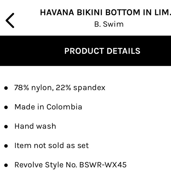 B. SWIM ❤️‍🔥 HAVANA BOTTOMS IN LIMELIGHT NWT SIZE LARGE - Picture 6 of 10